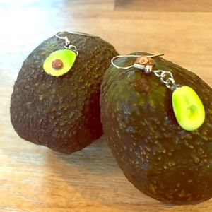 Avocado earrings handmade